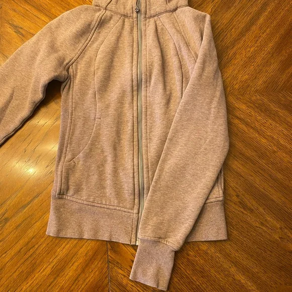 LULULEMON full-zip Heathered Bark Berry scuba Hoodie 2 - Picture 5 of 6